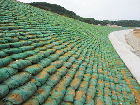 生態(tài)袋鋪設